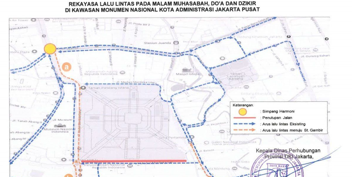 Rekayasa Lalu Lintas Saat Malam Muhasabah di Monas post thumbnail image